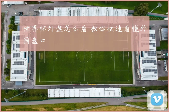 世界杯外盘怎么看 教你快速看懂外围盘口