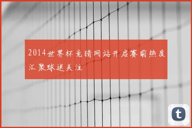 2014世界杯竞猜网站开启赛前热度汇聚球迷关注